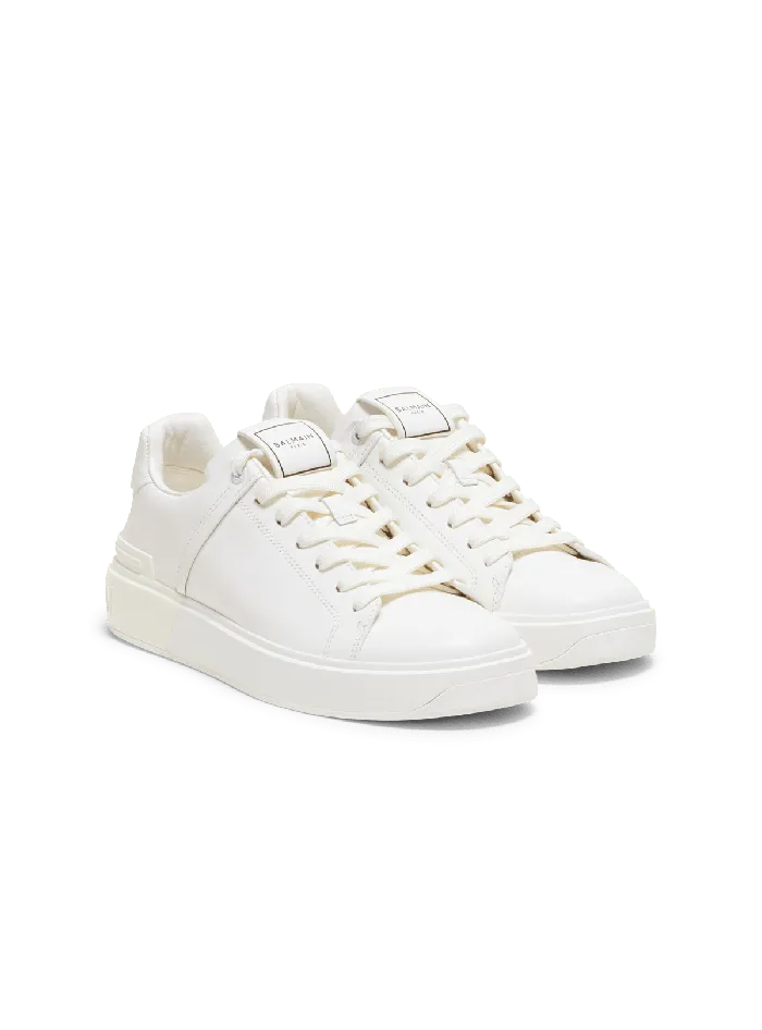 Balmain Sneakers Women BCourt Trainers In Calfskin White