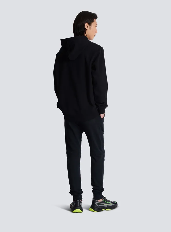 Balmain Sweatshirts Men Signature Hoodie Black
