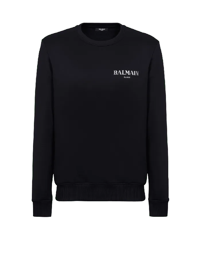 Balmain Sweatshirts Men Vintage Sweatshirt Black