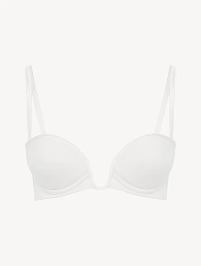 Bandeau Bra In Lys With Embroidered Tulle Lingerie La Perla Bandeau