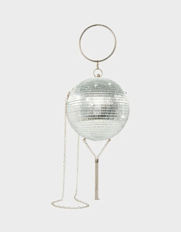 Betsey Johnson Women KITSCH DANCING QUEEN CROSSBODY SILVER