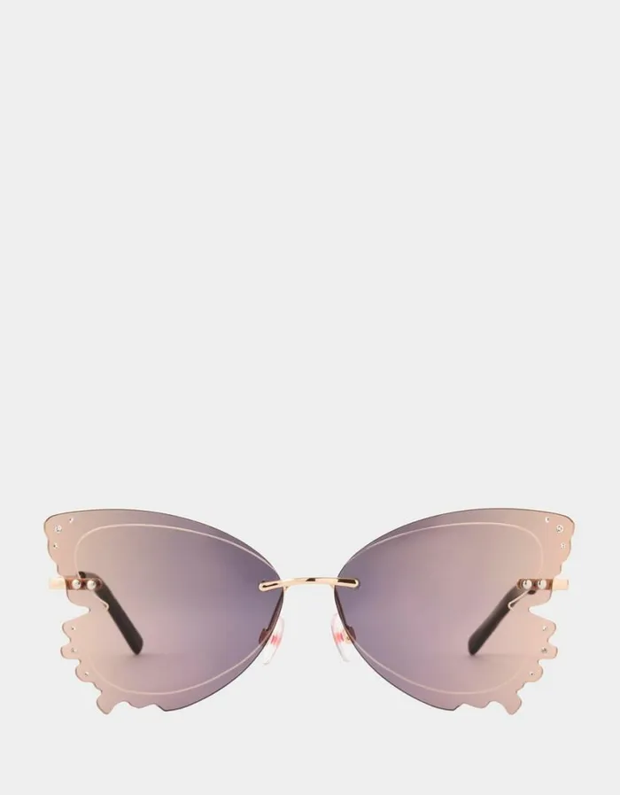 Betsey Johnson Women TAKE FLIGHT SUNGLASSES BLACK Black