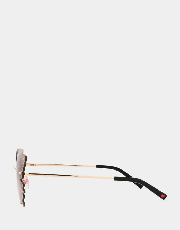 Betsey Johnson Women TAKE FLIGHT SUNGLASSES BLACK Black Betsey Johnson Women TAKE FLIGHT SUNGLASSES BLACK Black