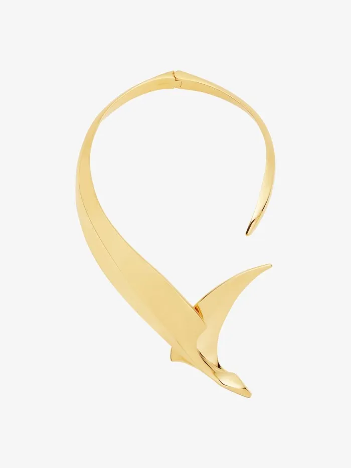 Bird Torque Necklace In Metal Golden Yellow Women Givenchy Jewelry