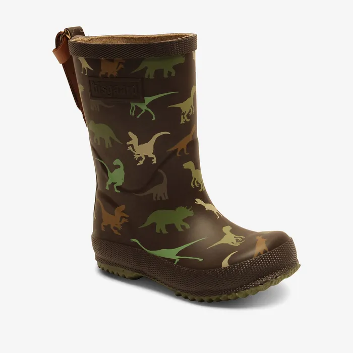 bisgaardshoes basic rubber brown dino Brown KIDS Rubber boots