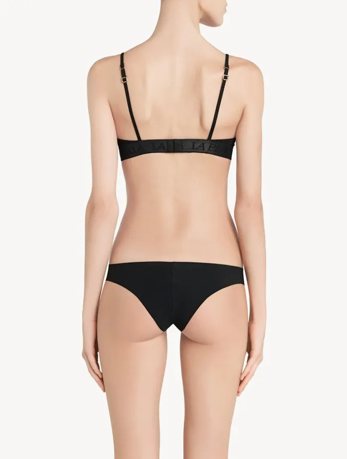 Black Nonwired Padded Triangle Vbra Lingerie La Perla Bralette