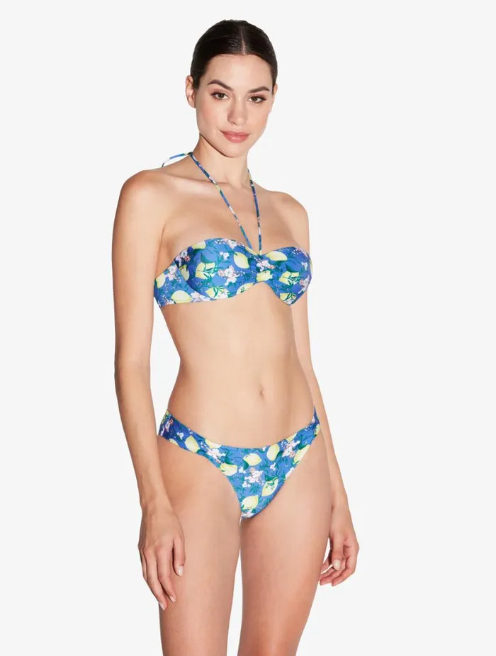 Blue Printed Bandeau Bikini Top Swim La Perla Bikinis
