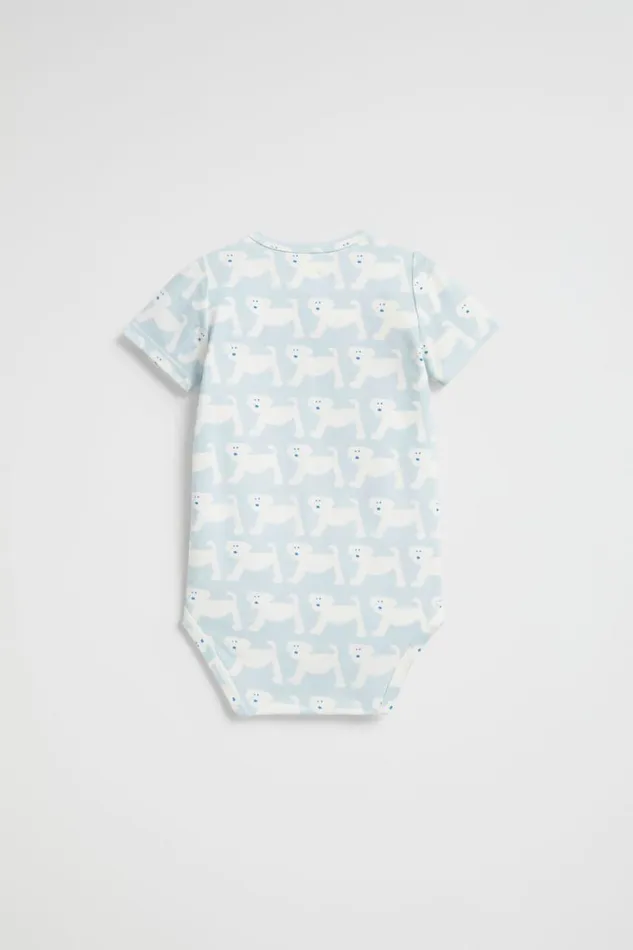 Bodysuits and Onesies Newborn Seed Heritage Puppy Bodysuit Ice Blue