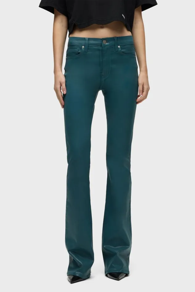 Bootcut Women Hudson Jeans Barbara HighRise Bootcut Jean Deep Teal Coated