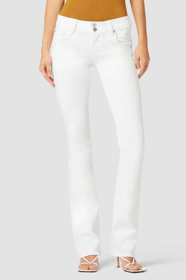 Bootcut Women Hudson Jeans Beth MidRise Baby Bootcut Jean White
