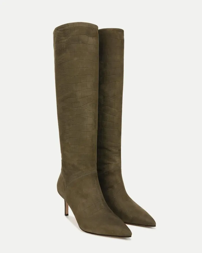 Boots and Booties Shop Veronica Beard Lexington Leather Boot Khaki