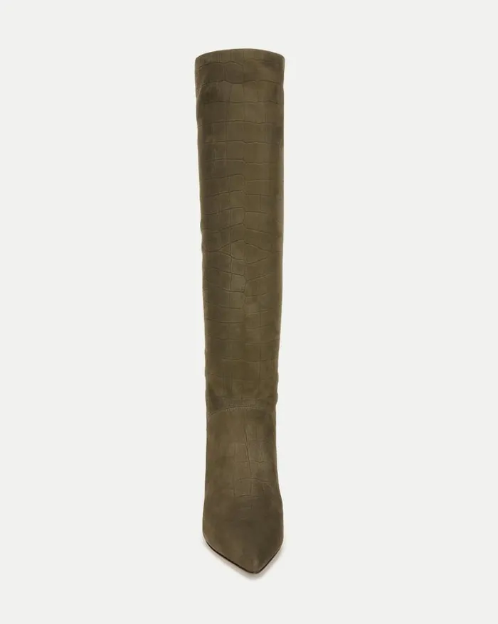 Boots and Booties Shop Veronica Beard Lexington Leather Boot Khaki