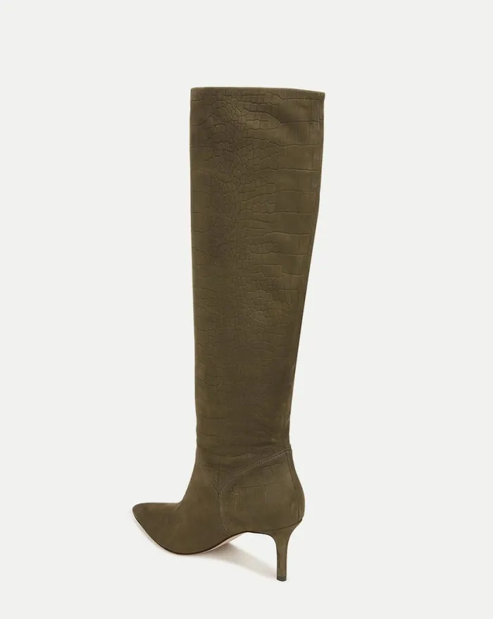Boots and Booties Shop Veronica Beard Lexington Leather Boot Khaki