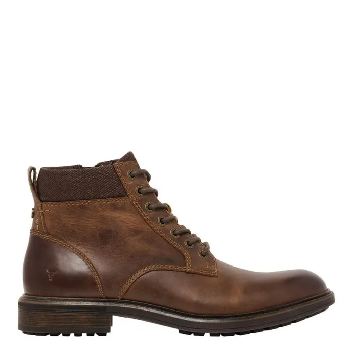 Boots Men Windsor Smith BEAU DARK BROWN LEATHER BOOTS