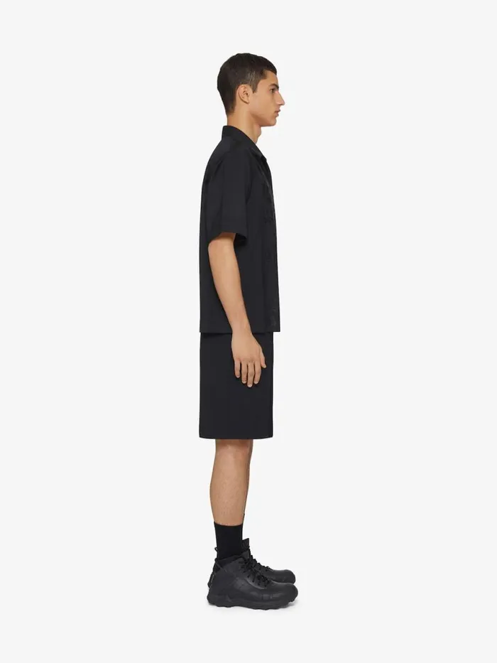 Boxy Fit Shirt In Floral Jacquard Black Men Givenchy Shirts