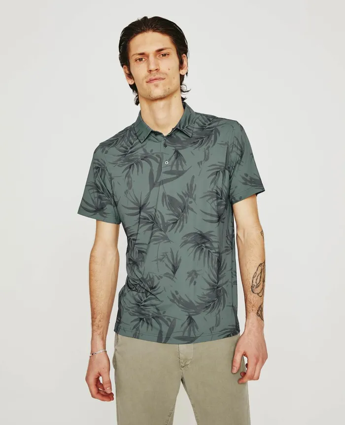 Bryce Polo Breeze Green Multi Men AG Jeans Polos