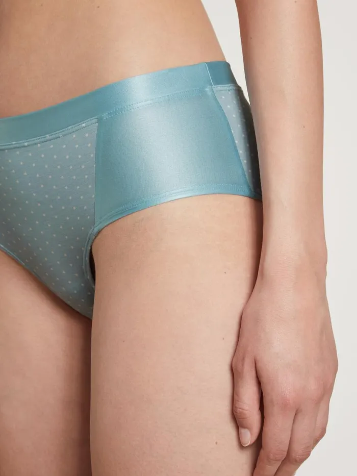 CALIDA Bottoms Women Panty Low Cut Blue Satin