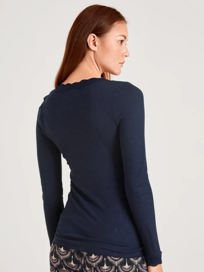 CALIDA Functional Underwear Women Shirt Long Sleeve Eclipse Blue