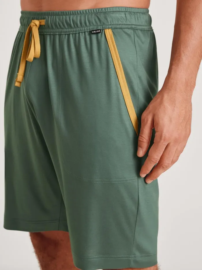 CALIDA Pyjama Pants Men Bermudas Cradle To Cradle Certified Dark Glen