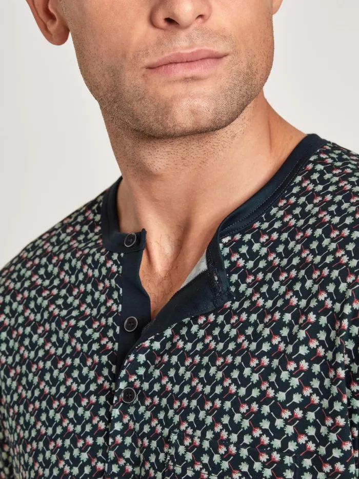 CALIDA Pyjamas Men Pyjamas With Cuff Dark Sapphire