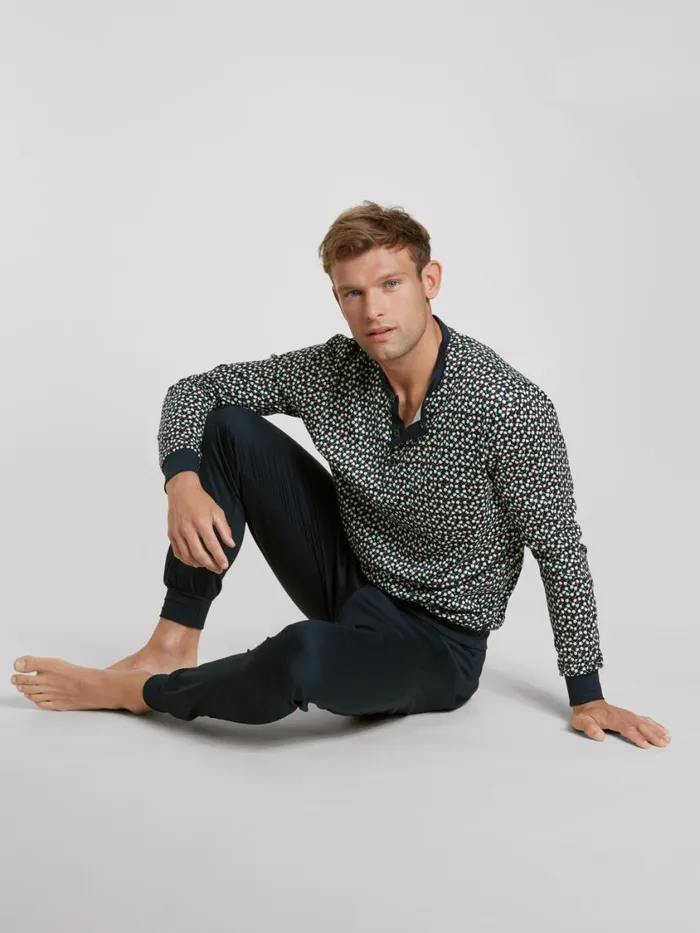 CALIDA Pyjamas Men Pyjamas With Cuff Dark Sapphire