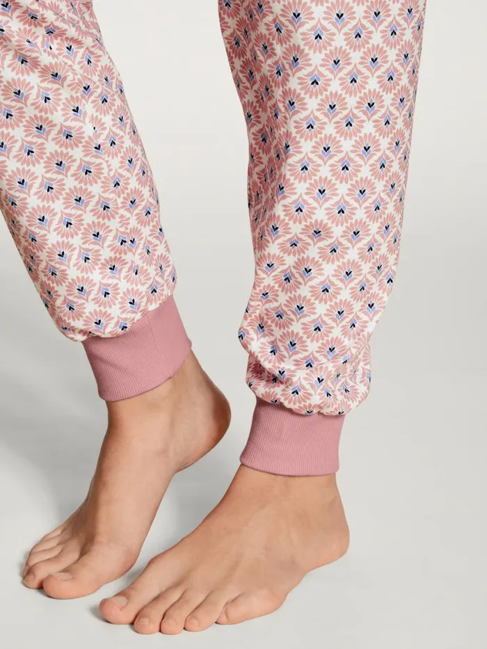 CALIDA Pyjamas Women Pyjama With Cuff Rose Bud