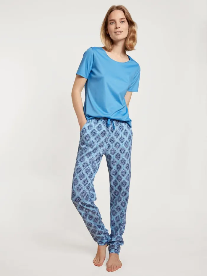 CALIDA Show All Women Shirt Short Sleeve Azurit Blue