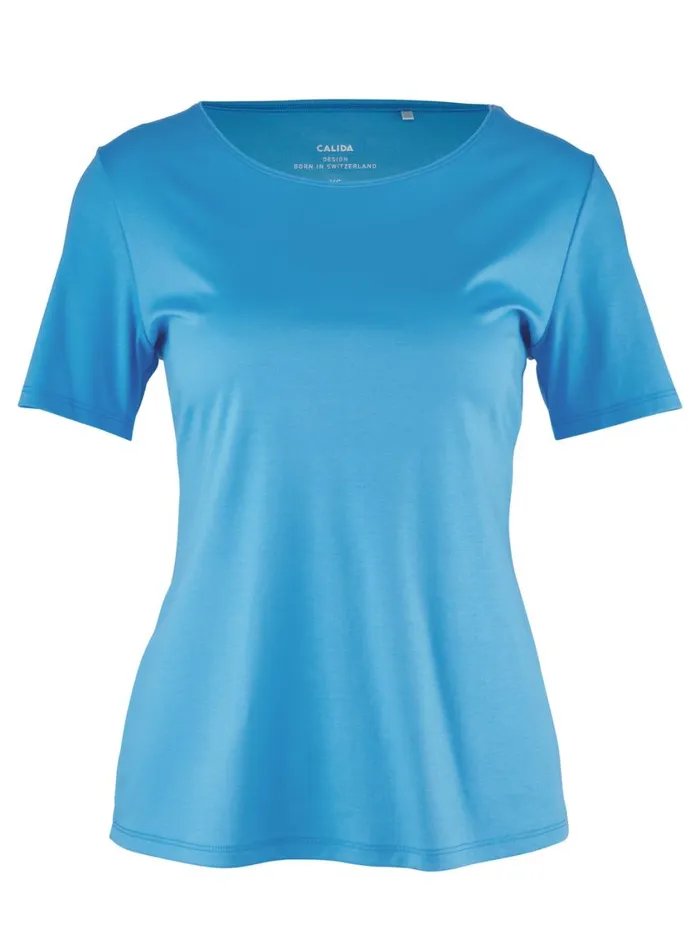 CALIDA Show All Women Shirt Short Sleeve Azurit Blue