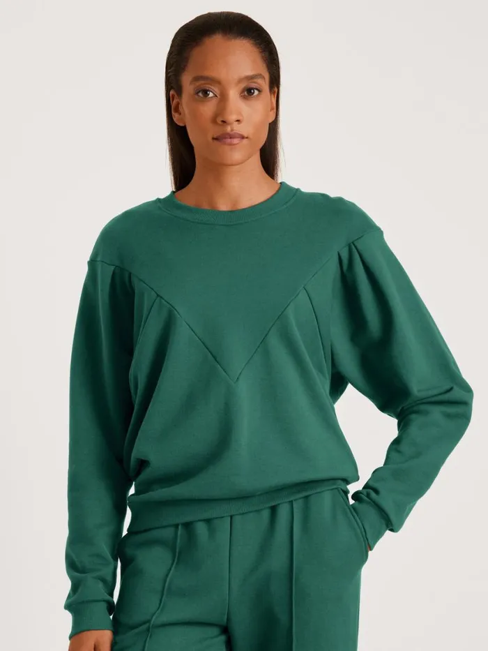CALIDA Sweatshirts and Jackets Women Sweatshirt Cradle To Cradle Certified Galapagos Green
