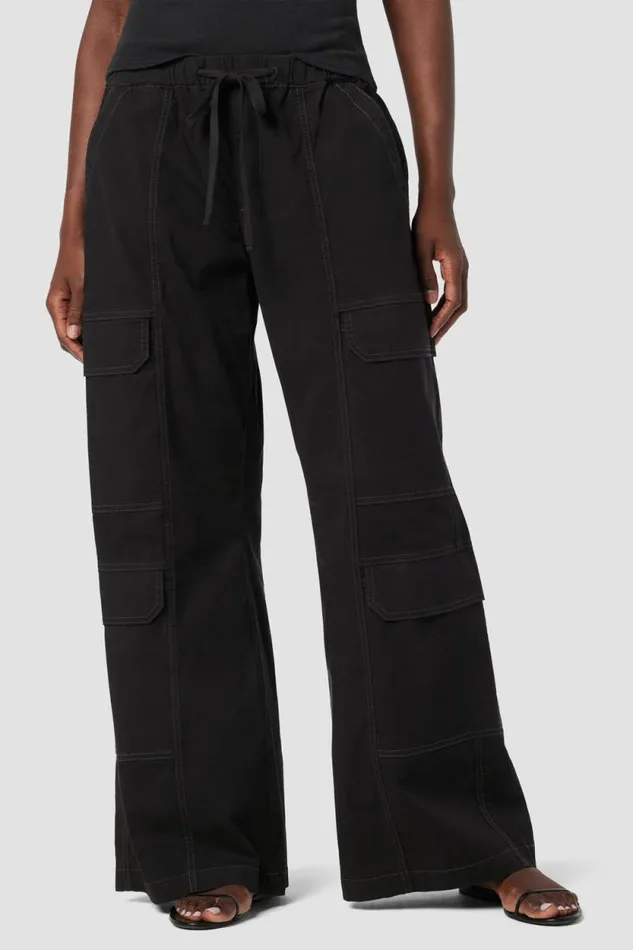 Cargo Women Hudson Jeans Parachute Wide Leg Cargo Black