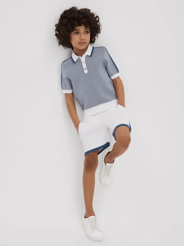 Children Reiss CoOrds Heddon Drawstring Shorts White