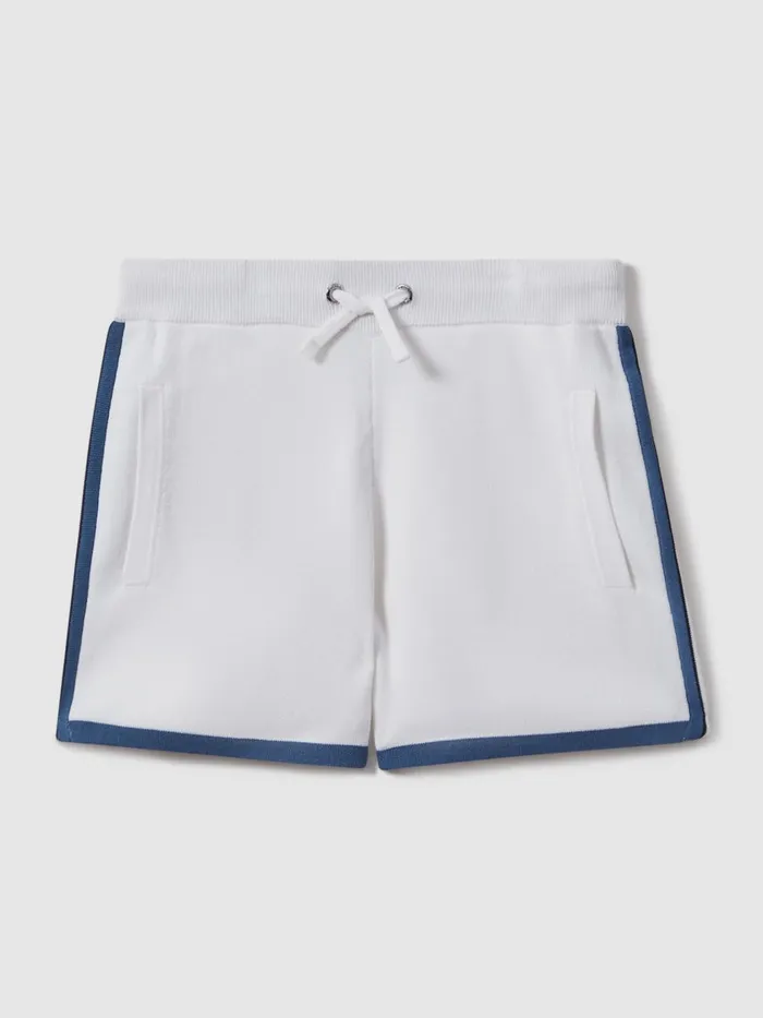 Children Reiss CoOrds Heddon Drawstring Shorts White