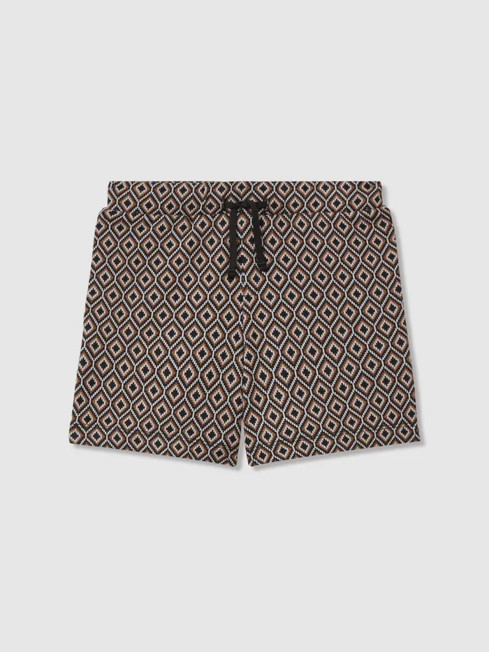 Children Reiss Sweats and Hoodies Karoo Drawstring Aztec Shorts Tobacco Multi