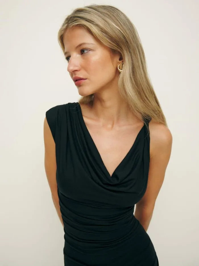 Clothing The Reformation Anastasia Knit Dress Black