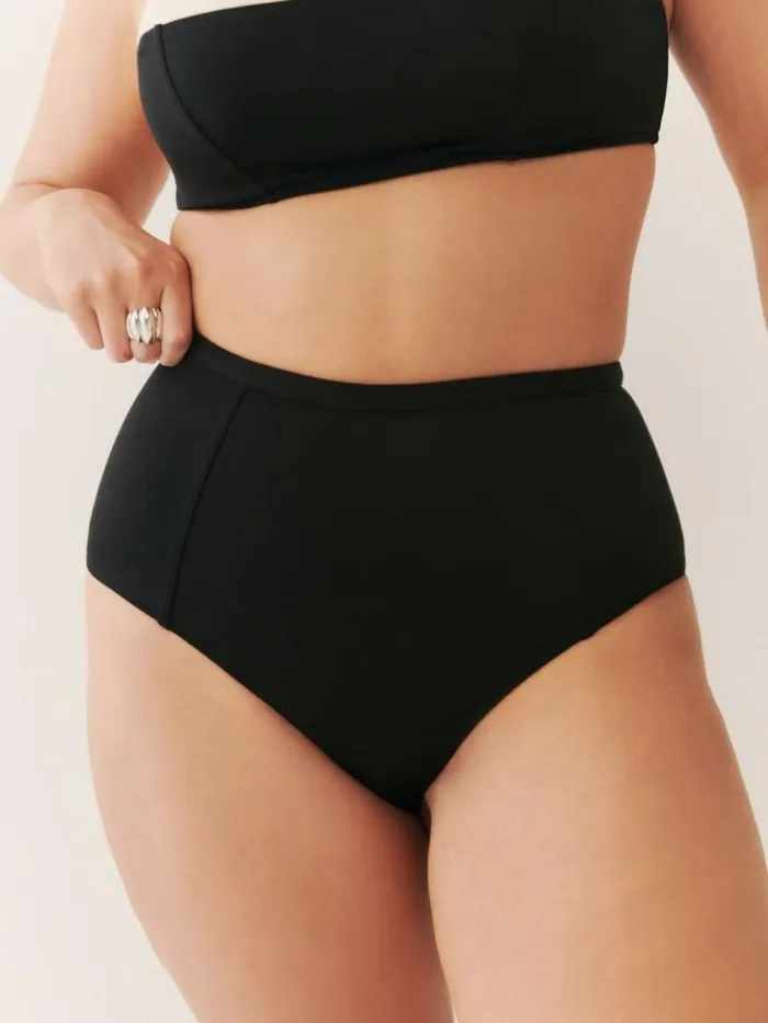 Clothing The Reformation Azure Bikini Bottom Black