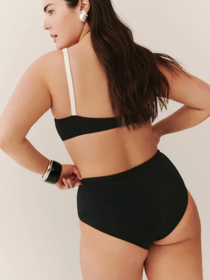 Clothing The Reformation Azure Bikini Bottom Black