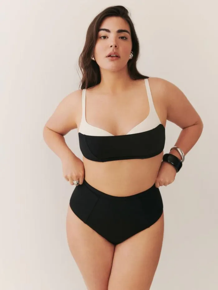 Clothing The Reformation Azure Bikini Bottom Black