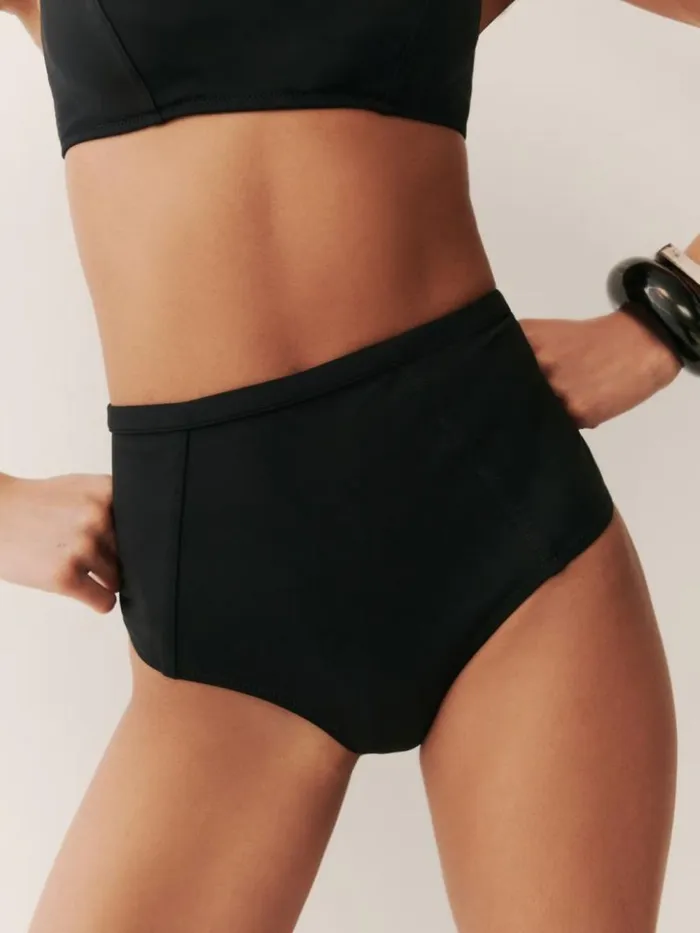 Clothing The Reformation Azure Bikini Bottom Black