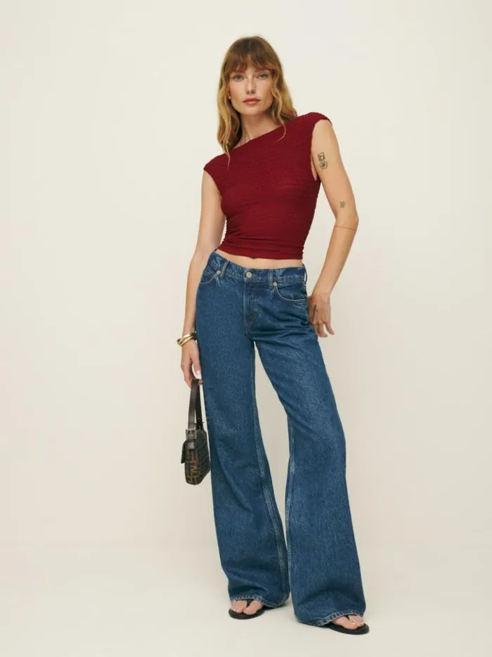 Clothing The Reformation Darra Knit Top Bowl Of Cherries