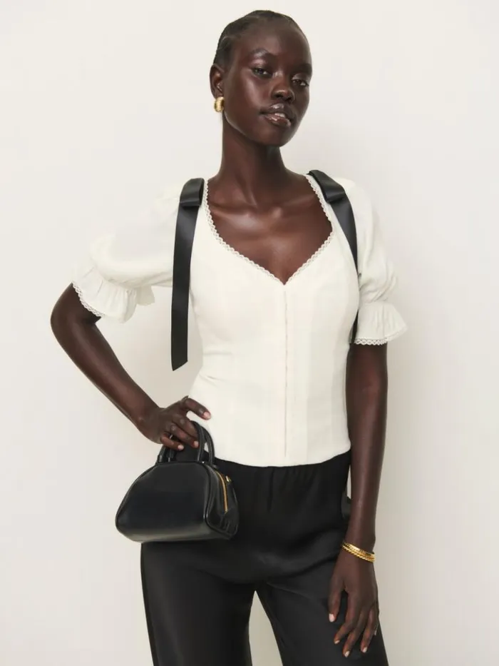 Clothing The Reformation Inara Top Gossamer