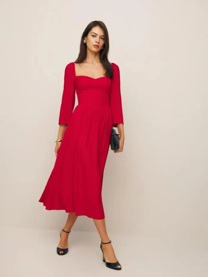 Clothing The Reformation Inori Dress Cherry