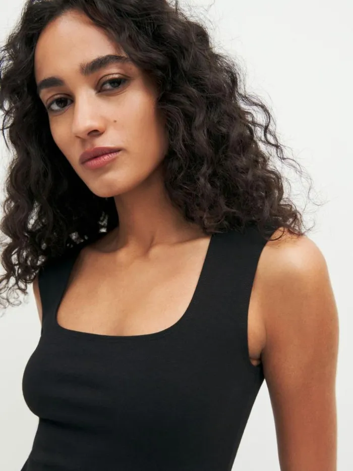 Clothing The Reformation Keegan Knit Top Black