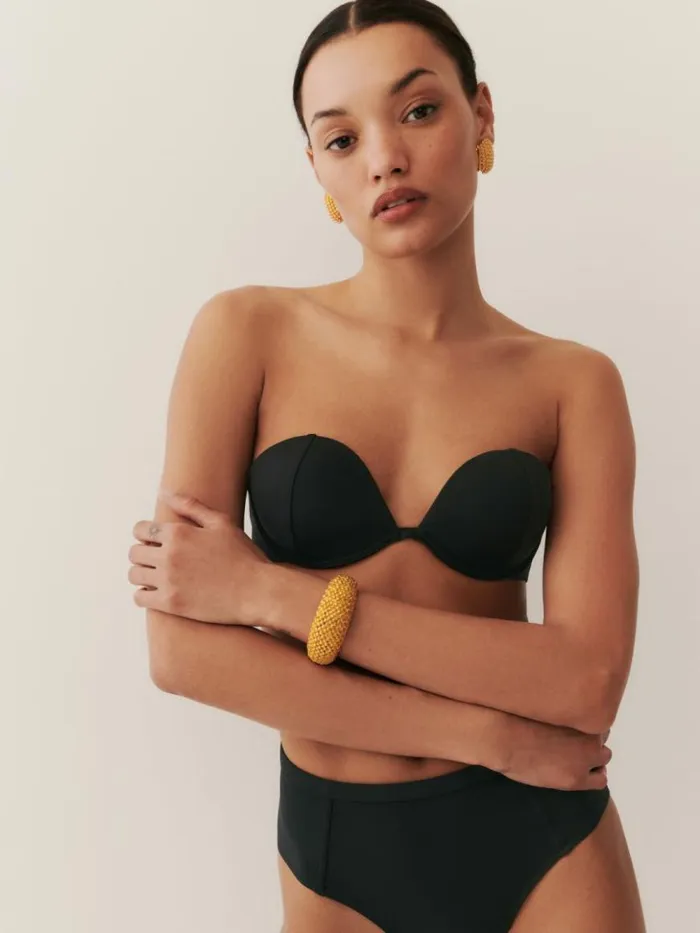 Clothing The Reformation Lago Bikini Top Black