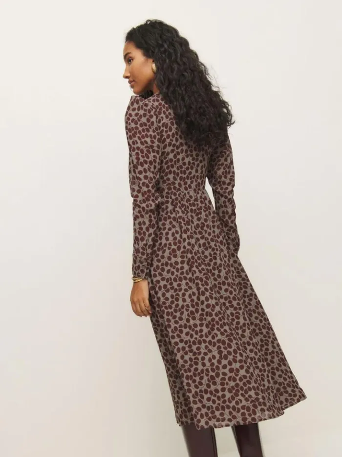 Clothing The Reformation Liara Dress Pinot Noir