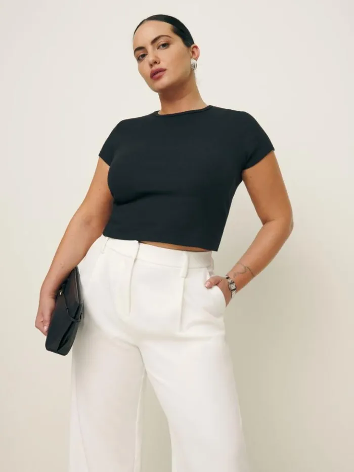 Clothing The Reformation Muse Tee Es Black