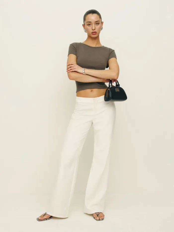 Clothing The Reformation Olive Knit Top Poppyseed