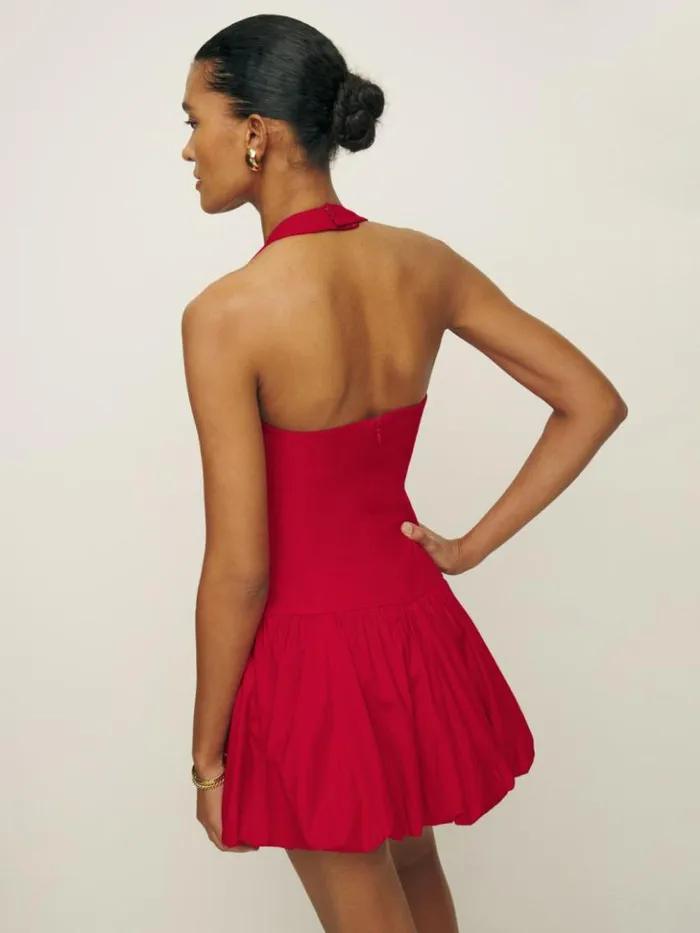 Clothing The Reformation Petites Babette Dress Cherry