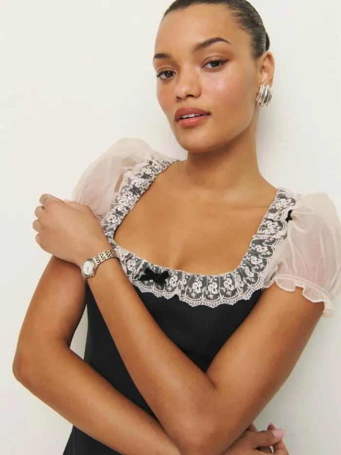 Clothing The Reformation Petites Bunny Dress Black