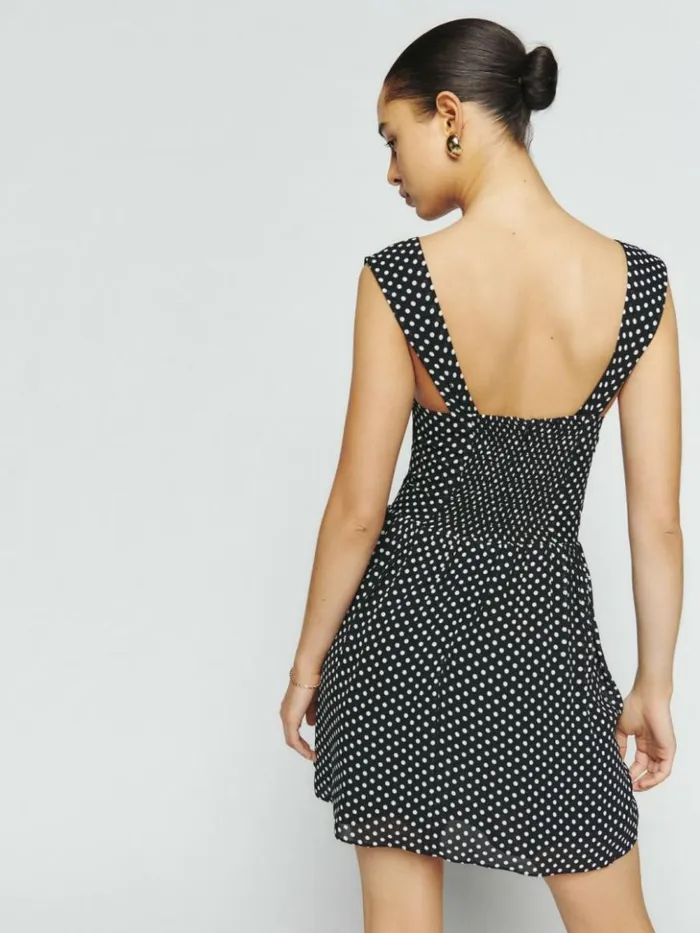 Clothing The Reformation Petites Taiga Dress Caviar Dot