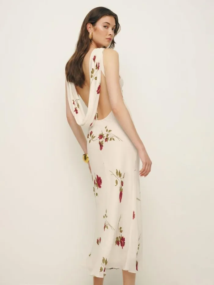 Clothing The Reformation Portia Dress American Beauty